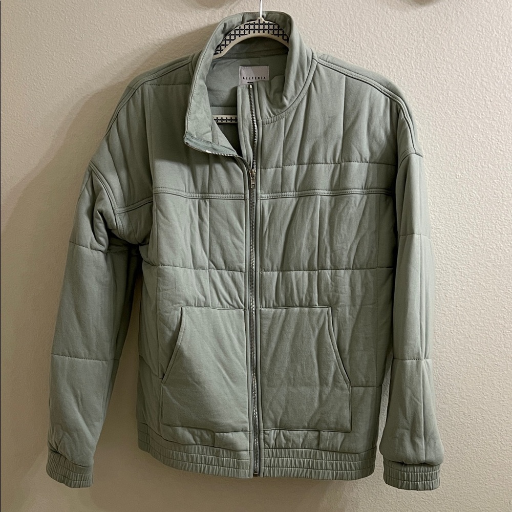 Women's Light Blue Quilted Jacket